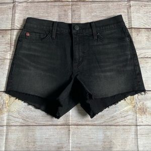 HUDSON Gracie Mid Rise Raw Hem Denim Shorts 27